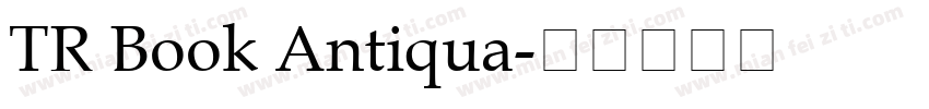 TR Book Antiqua字体转换